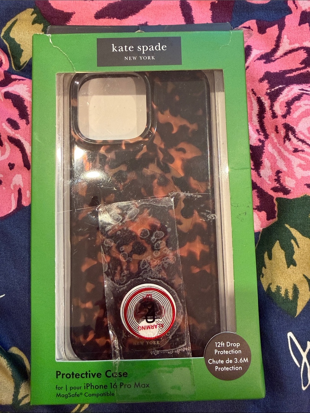 kate spade Tortoiseshell Pattern MagSafe iPhone 16 Pro Max Case - Brown & Black